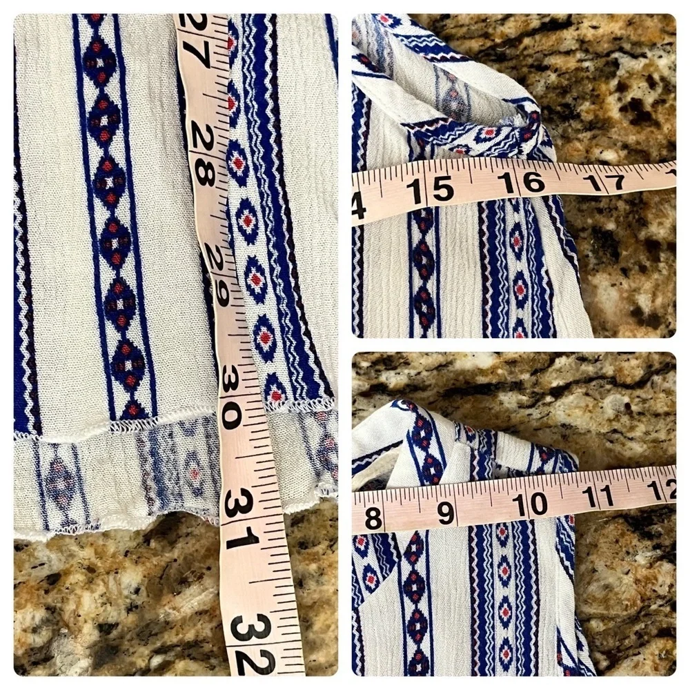 ELAN Aztec Southwest Mini Dress Women’s S | Boho Festival Swing Shift Resort - Picture 6 of 9